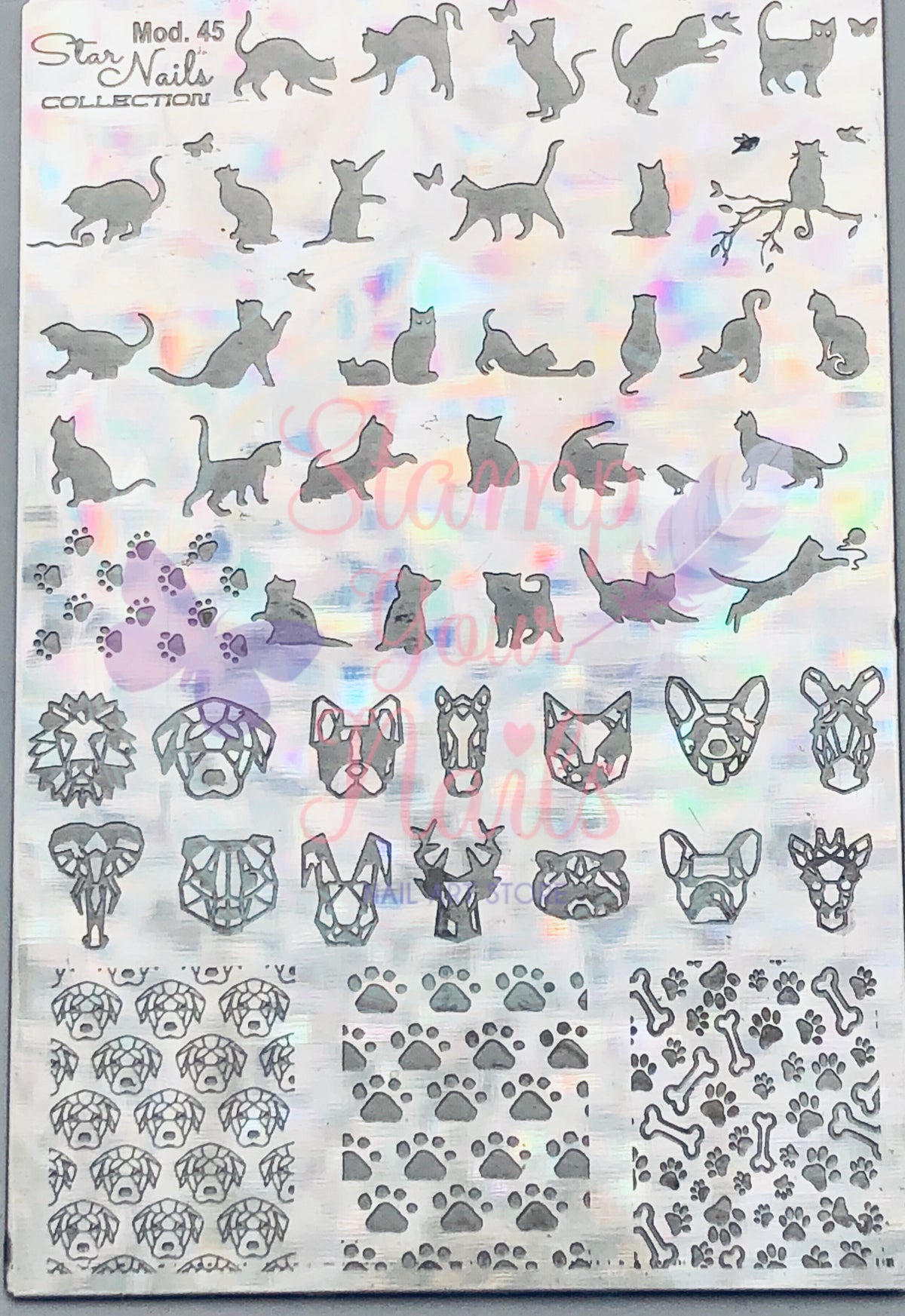 Cats 1 - Stamp your nails