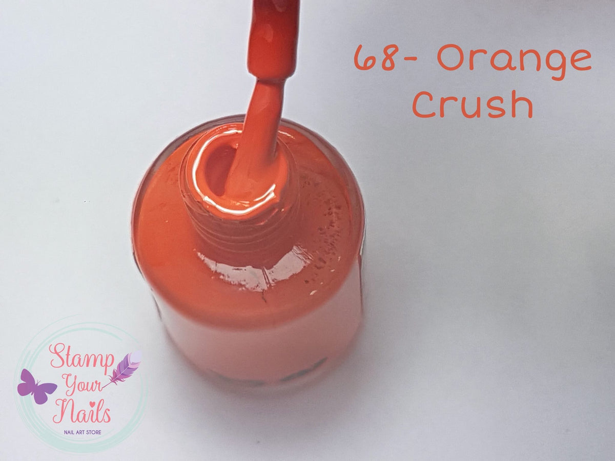 68 Orange Crush - Stamp your nails
