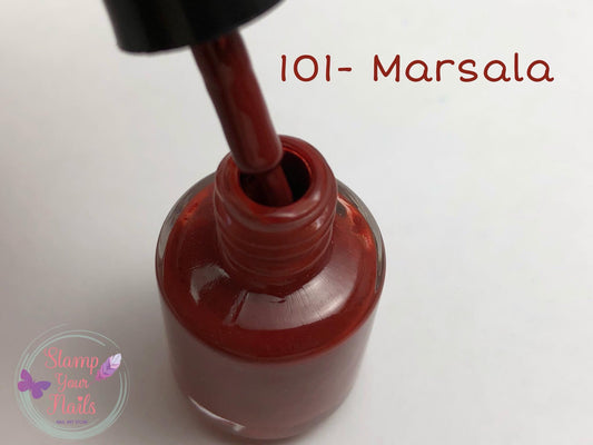 Tinta rojo quemado Marsala - estampado uñas, stamp your nails